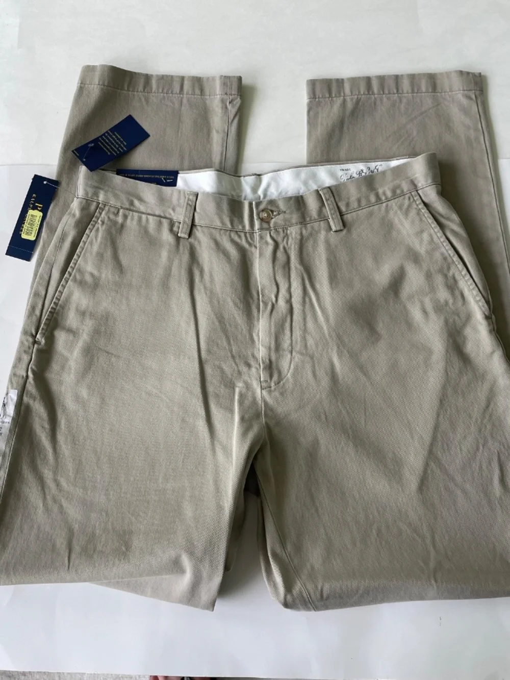 Polo Ralph Lauren Chino Pants Khaki Classic Fit Mens Size 34x32 NWT - Picture 9 of 12